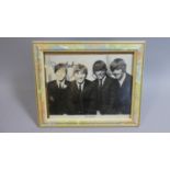 A Framed Autographed Photograph of the Beatles, Signatures Look Correct but no Provenance, 22cm x