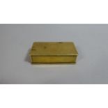 A 19th Century Rectangular Brass Snuff Box with Hinged Side Section, 8cm Long