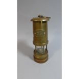 A Brass Miner's Safety Lamp, Cymru, 22cm high