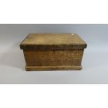 A Late 19th Century Rectangular Pine Work Box, 42x28x22cm High