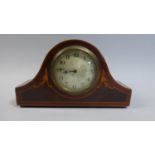 An Edwardian Inlaid Mahogany Mantle Clock, French Movement, 24.5cm Wide