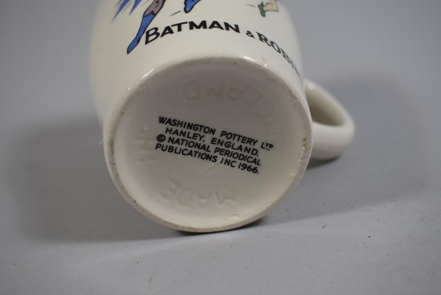 A c.1960 Batman and Robin Mug by Washington Pottery ltd Hanley England National Periodical - Image 2 of 2