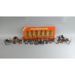 A Collection of 10 Zulu Warriors, 10 Redcoats, 3 Cannons and a Boxed Britains Black Watch