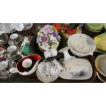 A Tray of Vintage Ceramics to Include Grindley, Royal Albert, Coalport, Sylvac Etc