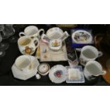 A Tray of Commemorative and Coronation Mugs and Plates