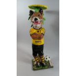 A Home Made Papier Mache Figure of a Fox Dressed In Wolves Kit, 65cm High