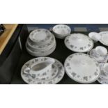 A Collection of Ridgway White Mist Dinnerwares to Include Six Dinner Plates, Six Side Plates and