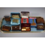 A Collection of Various Wooden Snuff Boxes, Cheroot Holders, Lighters etc