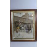 An Oak Framed Stagecoach Print, 50cm High
