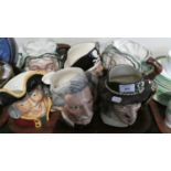 A Collection of Six Royal Doulton and Beswick Character Jugs