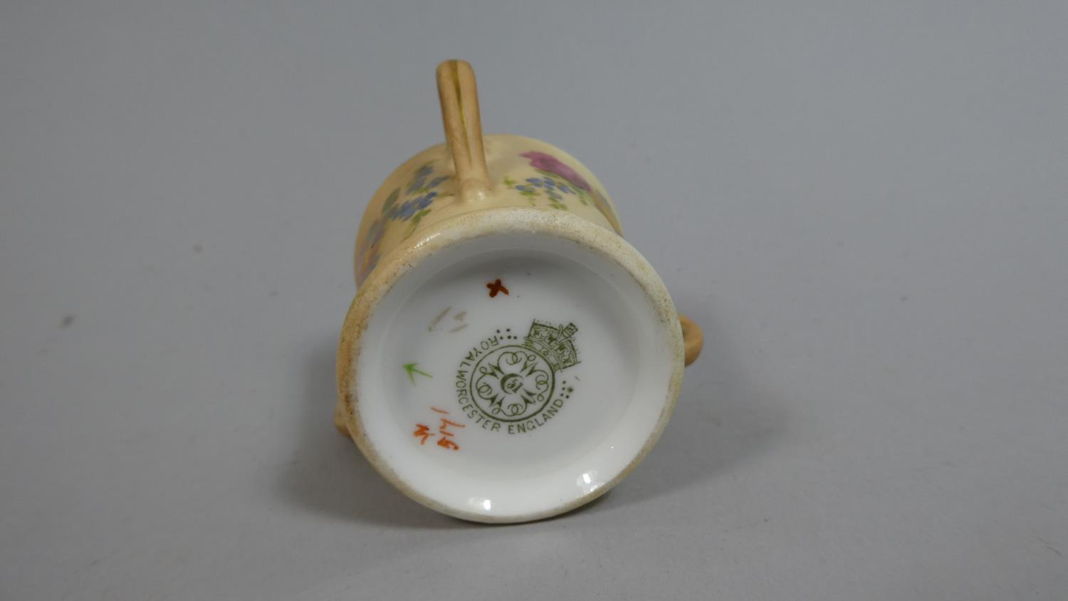 A Miniature Royal Worcester Blush Ivory Loving Mug and Tyg Together with a Minton Haddon Hall Oval - Image 6 of 6