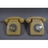 A Pair of Vintage Cream Telephones