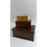 A Collection of Three Various Work Boxes