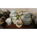 A Collection of Windsor China Green and White Teawares, Dinnerwares etc