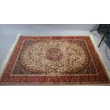 A Silk Keshan Rug, 1.9x1.4m