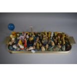 A Tray Containing Various Wade Whimsies and Other Ornaments