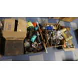 Three Boxes of Various Tools Including Stanley Plane, Valor Heater, Four Drawer Chest Etc