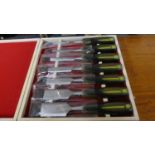 A Boxed Seven Piece Deluxe Chisel Set, Plus VAT