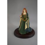 A Royal Worcester Figure, The Princess of Tara, With Certificate and Wooden Plinth