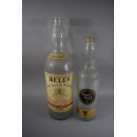 Two Large Scotch Whisky Bottles for Bells and Long John