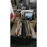 A Box of 78rpm Records and a Box of Books, Tools etc