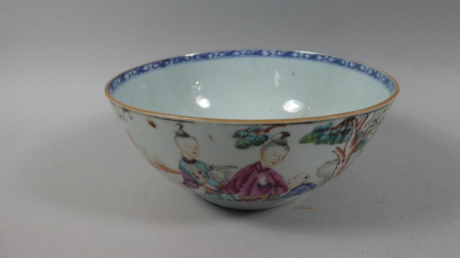A Collection of Three Chinese Ceramics to Include Footed Bowl, Ceramic Dish Decorated with Mother - Image 4 of 4
