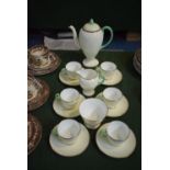 A Wedgwood Coffee Service Comprising Six Can and Saucers, Coffee Pot, Cream and Sugar