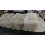 Three Sheepskin Rugs