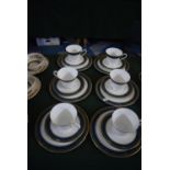 A Set of Six Royal Doulton Biltmore Trios