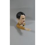 A Novelty Reproduction Cast Metal Nutcracker in the Form of Hitler Doing Nazi Salute, Plus VAT