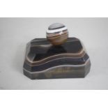 A Nice Quality Scottish Banded Agate Paperweight. 8cms Long