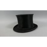 An Early 20th Century French Collapsible Top Hat in the Style of Antoine Gibus. 15cms High