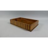 A Late 19th Century Dutch Cutlery Tray. The Sides Decorated with Parquetry Banding. 33x20cms