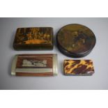 A Collection of Four Various Snuff Boxes to Include Cutty Sark, La Juraddienne, Tortoiseshell and