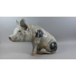 A Realistically Modelled Pig. Probably a Butchers Shop Window Display Figure. 55cms Long