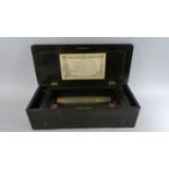 A Swiss Music Box. Eight Airs 'Fabrique De Geneve' Label to Inner Numbered 5567. 52x23x14cms High