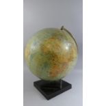 An Early 20th Century Phillips 12" Terrestrial Globe on Square Bakelite Plinth Base.