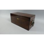 A 19th Century Burr Elm Veneered Tea Caddy. The Fitted Interior with a Glass Mixing Bowl and with