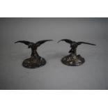 A Pair of Novelty Knife Rests in the Form of Spread Eagles, Marked Under Ashberry Rd 177074. 5cms