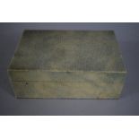 An Early 20th Century Green Stained Rectangular Shagreen Box. 15x10x5.5cms High