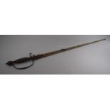 A 19th Century Continental Ornamental Sword and Scabbards. Sword Rusted, Wire Grip Handle.