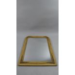 A Late 19th Century French Wall Mirror with Moulded Plaster Painted Frame. 88x68cms