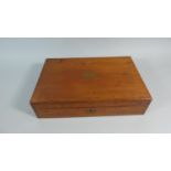 A Late 19th Century Mahogany Box with Fitted Interior and Fitted Removable Tray. 43cms Wide