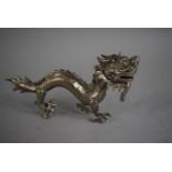 A Chinese White Metal (Stamped) Model of a Dragon. 33.1gms, Possibly a Card Holder