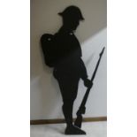 A Full Size Fretwork Memorial Figure of WWI Soldier, 185cm High