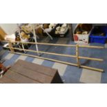 A Vintage Ceiling Hanging Clothes Airer in Pine, 280cm Long