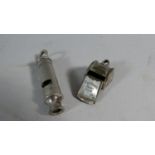 Collection of Two Early 20th Century Whistles to Include the Acme Reg 214519/2 and The Metropolitan