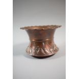 A Late 19th Century Copper Vase with Art Nouveau Floriate Decoration in Relief, with Reg no. by