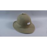A Military Pith Helmet with Paper Label Inscribed Wheathampstead 1942, Size 7 1/8th