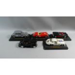 A Collection of Five 1:24 Scale Cars by Burago comprising 1948 Jaguar XJ120 Roadster, 1957 Chevrolet